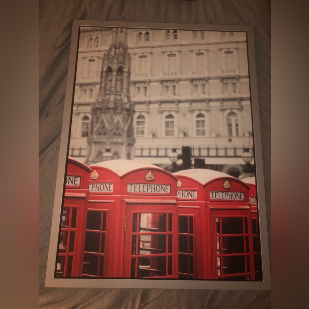 Telephone booth poster